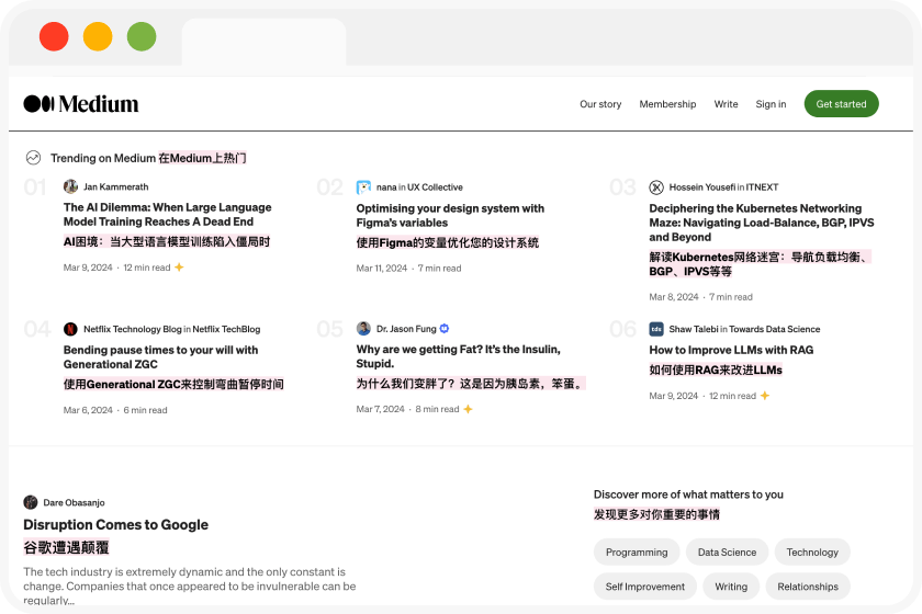 HTML/TXT file bilingual translation