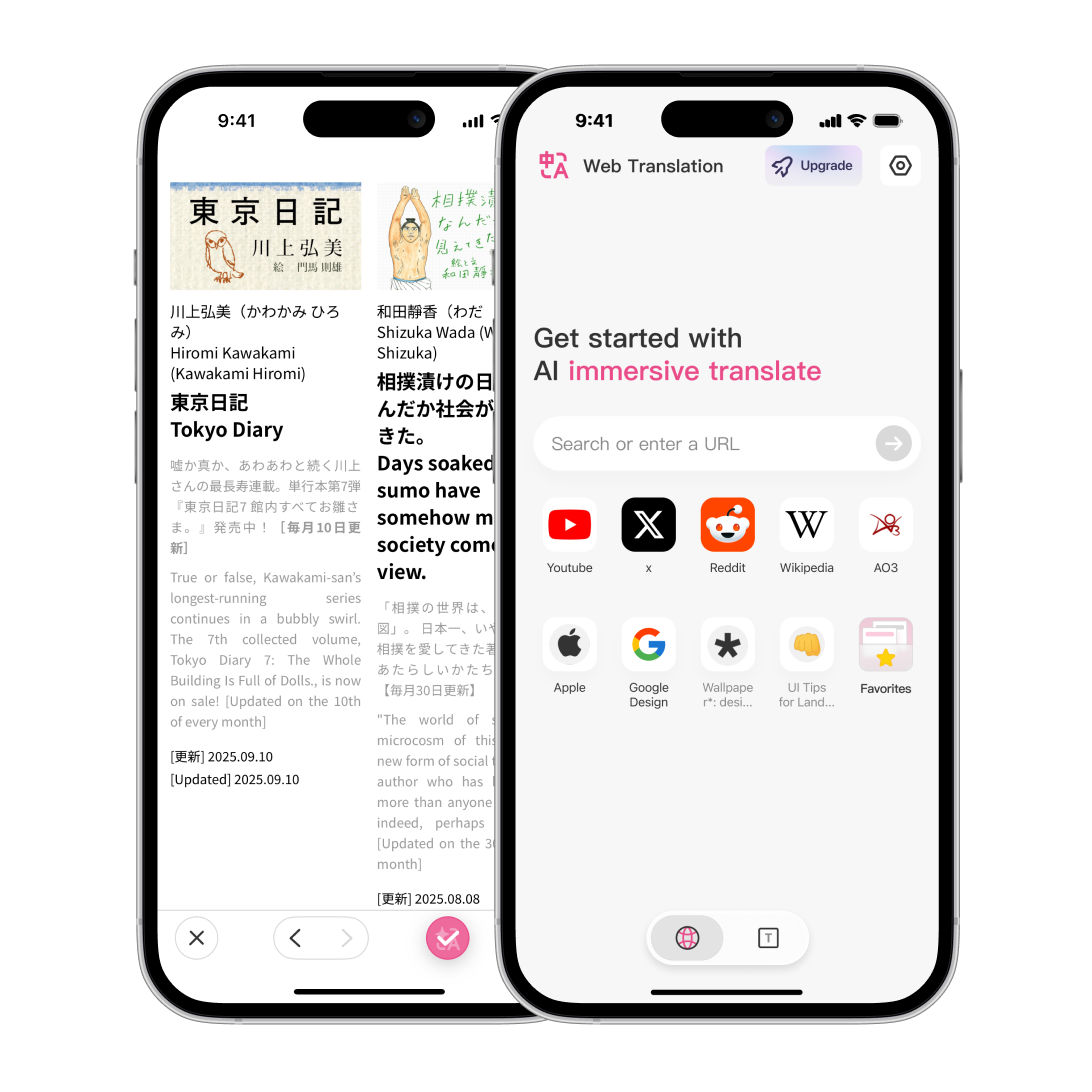 Immersive Translate Next Gen AI Translator Bilingual Website 